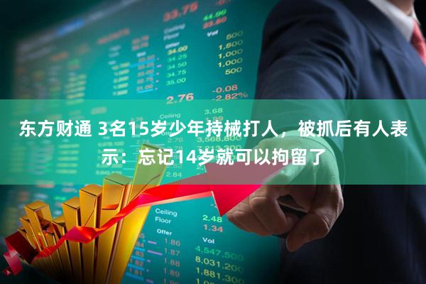 东方财通 3名15岁少年持械打人，被抓后有人表示：忘记14岁就可以拘留了