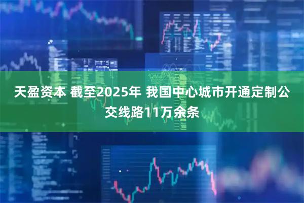 天盈资本 截至2025年 我国中心城市开通定制公交线路11万余条